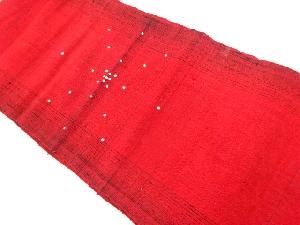 リサイクル　手織り真綿紬抽象模様刺繍名古屋帯